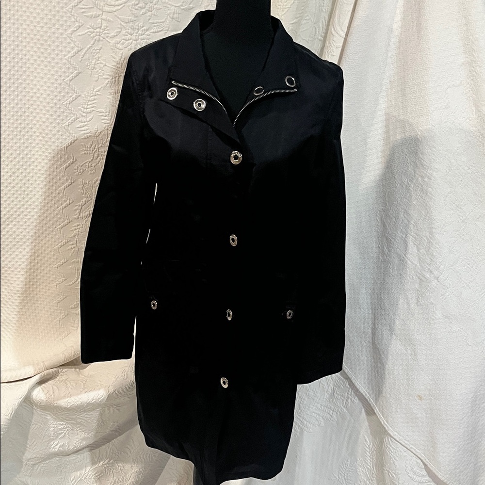 Michael Kors Black Women's Trench Coat, size medium
